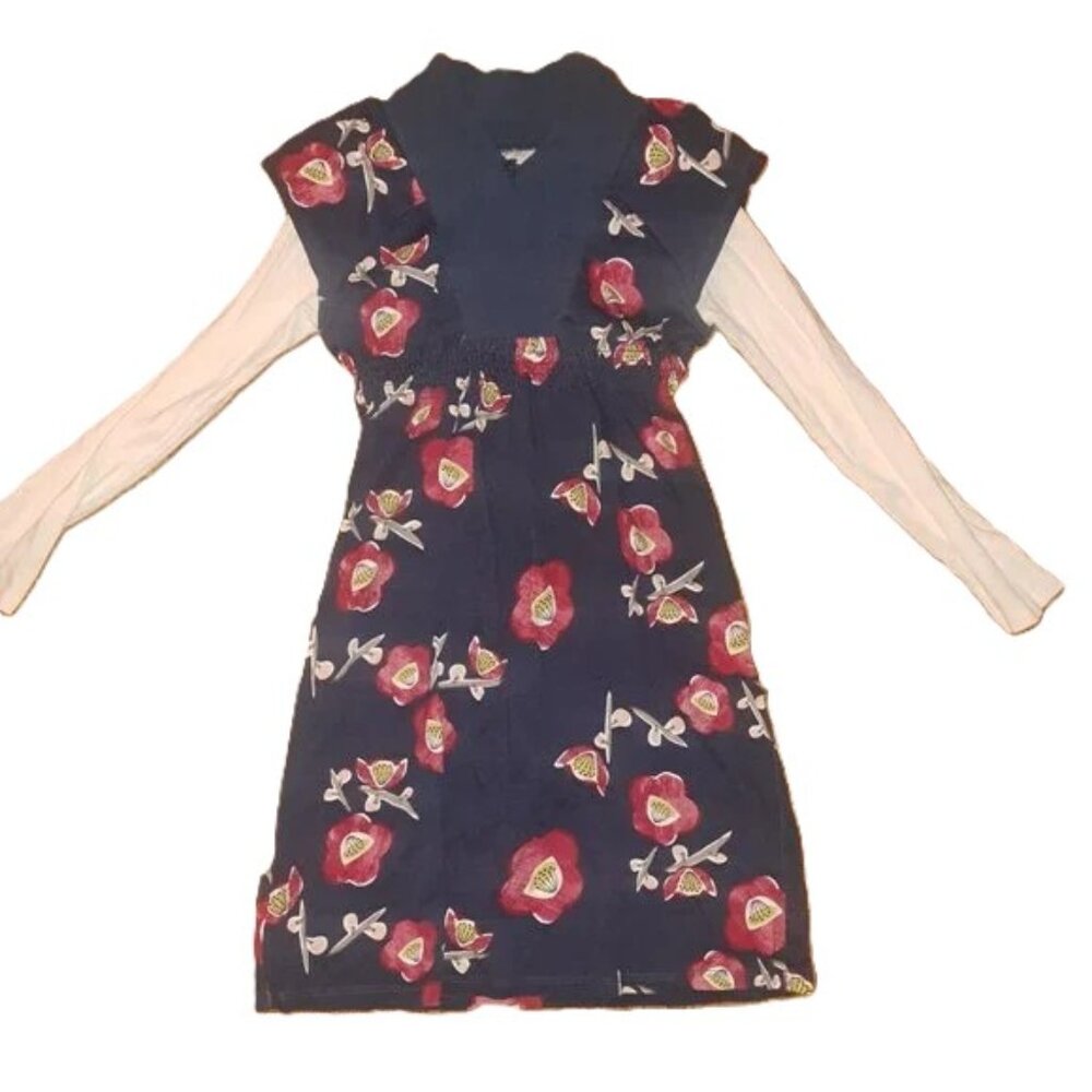 Tea Collection Vneck Long Sleeved Floral Dress